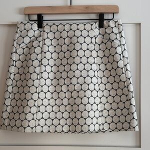 JCrew Blue and White Patterned Skirt